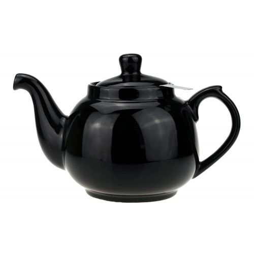  Urban Lifestyle Teekanne / Teapot Klassisch aus Keramik mit nicht-tropfendem Ausguss Notting Hill 1,0L (Schwarz)