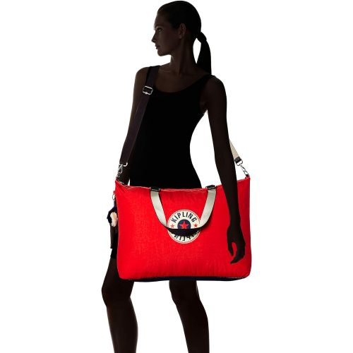  Kipling XL BAG Canvas & Beach Tote Bag, 64 cm, 31.5 liters, Red (Active Bl)