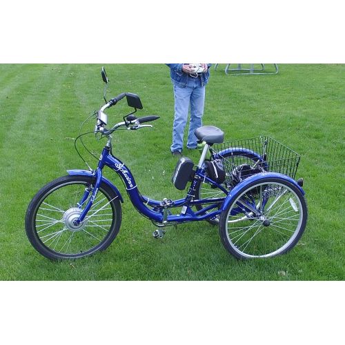  EbikeBC Electric adult trike DIY KIT 350/500W E Bicycle E Bike Complete Conversion Kit Front Hub Motor, Battery Li-Ion 32km/h LCD 20 24 26 700C rim sizes (Tricycle not included)