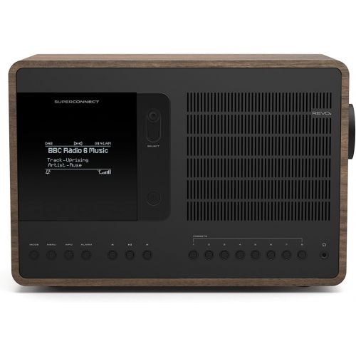  Revo SuperConnect Multi Format Deluxe Table Radio - WalnutBlack