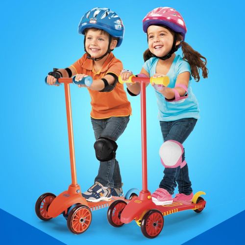  Benlet Kids Knee Elbow Wrist Braces Pads Set 3-12 Year Old, 6PCS of A set, Kids Protector Set for Kids Roller Bicycle BMX Bike Skateboard Protector Guards Pads