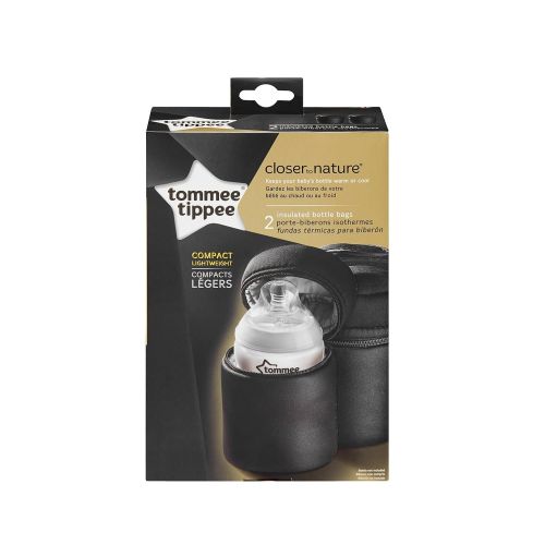 토미티피 Tommee Tippee Insulated Bottle Bag and Bottle Cooler - Keeps Cold or Warm Bottles - 2 Count