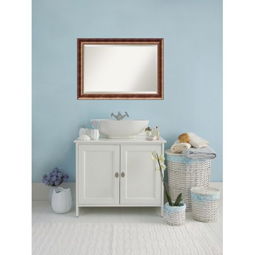  Amanti Art Extra Large, Fits Standard 30 to 48 Cabinet, Manhattan Bronze: Outer Size 42 x 30 Bathroom Vanity Mirror 24 x 36 Glass