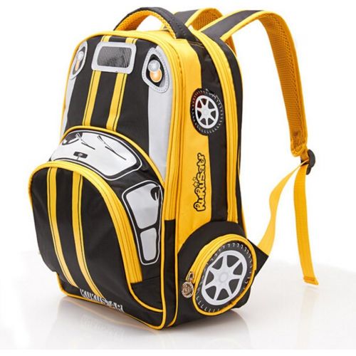  Children Toddler Kids Polyester Fabric 2-4-6th Grade Pupils School Bag Backpack , Car (28*15*41cm)