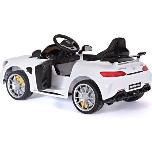  Modern-depo Mercedes Benz AMG GTR Electric Ride On Car With Remote Control For Kids | 12V Power Battery Official Licensed Kid Car To Drive With 2.4G Radio Parental Control Opening Doors Red