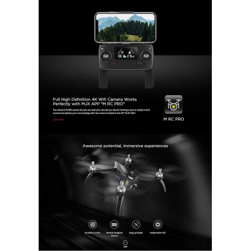  MJX B5W Bugs 5W RC Racing FPV Drone - Amazingbuy 2.4GHz 6-Axis Gyro 1080P HD 5G Wifi Camera - Long Range Drone With GPS, Altitude Hold, Headless mode,One Key Return,Follow Me,Bugs
