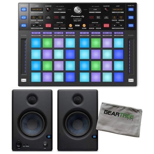 파이오니아 Pioneer DJ DDJ-XP1 Rekordbox DJ Add-On Controller wStudio Monitors and Cloth