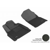 3D MAXpider Front Row Custom Fit All-Weather Floor Mat for Select Toyota Tundra Models - Kagu Rubber (Black)