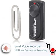 [아마존 핫딜] [아마존핫딜]Attodigit@l Small Voice Recorder with 20 Hours Battery Life | Ideal for Lectures, Meetings or Interviews | 141 Hours Capacity on 8GB | nanoREC by aTTo Digital