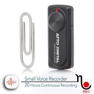 [아마존베스트]Attodigit@l Small Voice Recorder with 20 Hours Battery Life | Ideal for Lectures, Meetings or Interviews | 141 Hours Capacity on 8GB | nanoREC by aTTo Digital