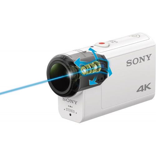 소니 Sony FDRX3000RW 4K HD Recording, Action Cam, Live View Underwater Camcorder, White