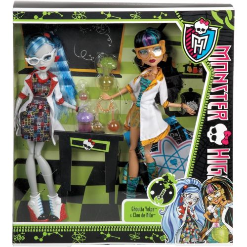 몬스터하이 Monster High Mad Science Cleo De Nile & Ghoulia Yelps 2-Pack