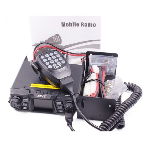 Authentic QYT KT-980 Plus Powerful 75W(VHF)/ 55W(UHF) Dual Band Quad Standby Mobile Amateur (Ham) Radio with Programming Cable & CD+Antenna Kits