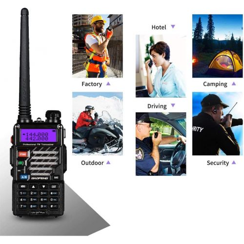  BaoFeng UV-5R+ Dual-Band 136-174400-480 MHz FM Ham Two-Way Radio (Black)