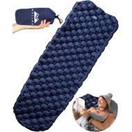 WellaX WELLAX Ultralight Air Sleeping Pad - Inflatable Camping Mat for Backpacking, Traveling and Hiking Air Cell Design for Better Stability & Support -Plus Repair Kit