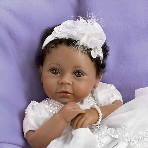  The Ashton-Drake Galleries Baby Girl Doll with Hand Rooted Hair: Weighted for Realism