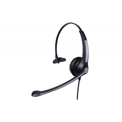  Audicom 2.5mm Call Center Headset with Mic + Quick Disconnect for Telephone Panasonic KX-NT136 KX-NT343 KX-NT346 KX-NT366 KX-T7603 IP and Cordless Phones with 2.5mm Headphone Jack