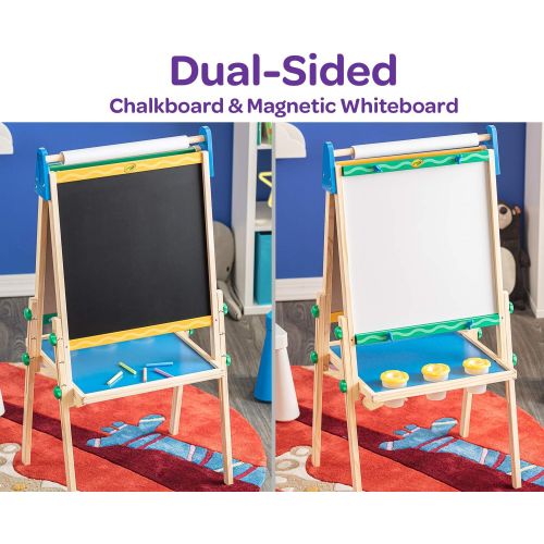  Crayola Kid’s Wooden Easel, Dry Erase Board and Chalkboard, Gift Age 4,5,6,7 (Amazon Exclusive)