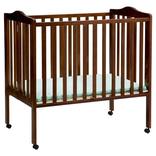  Nenes Cribs 2 in 1 Lightweight Folding Portable Stationary Side Crib (Cherry)
