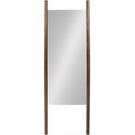 Kate and Laurel Findlay Transitional Wood Wall Learner Mirror, 21x67, Walnut Brown