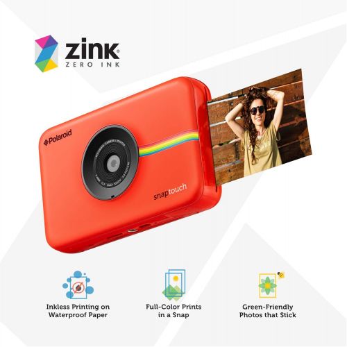폴라로이드 Polaroid SNAP Touch 2.0  13MP Portable Instant Print Digital Photo Camera w/ Built-In Touchscreen Display, Red