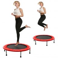 Binxin Heavy-Duty Mini Folding Rebounder Trampoline Round Kids Exercise and Fitness Trampoline Max Load 220lbs (38 & 40)