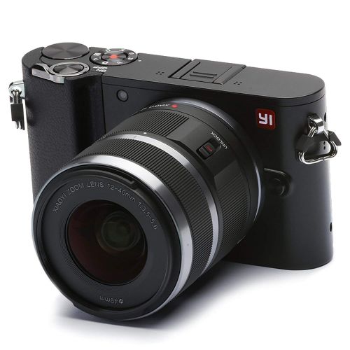 YI 4K Video 20 MP Mirrorless Digital Camera with LCD Touchscreen, Wi-Fi, Bluetooth, Interchangeable Lens 12-40mm F3.5-5.6 - Black