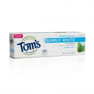 Toms of Maine 683480 Simply White Natural Toothpaste, Clean Mint, 4.7 Ounce, 24 Count