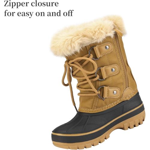  [아마존핫딜][아마존 핫딜] Amazon.com | DREAM PAIRS Little Kid Forester Tan Ankle Winter Snow Boots Size 3 M US Little Kid | Snow Boots