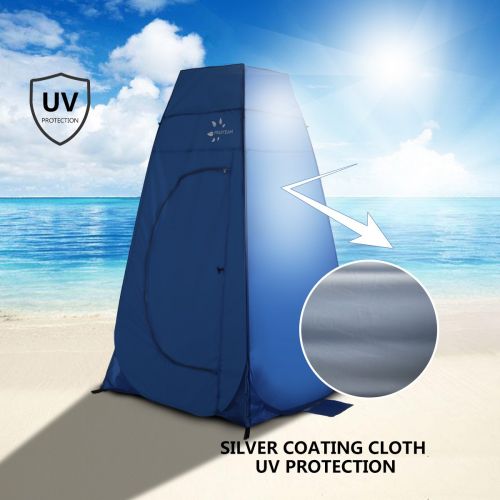  FRUITEAM Pop Up Privacy Tent, Changing Room Tent for Portable Toilet Shower Silver Coated Dressing Room Tent UV Protection Privacy Shelter Camping Cabana, Blue