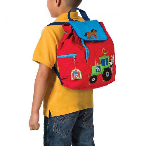  Stephen+Joseph Stephen Joseph Boys Quilted Tractor Backpack with Activity Pad - Kids Bags