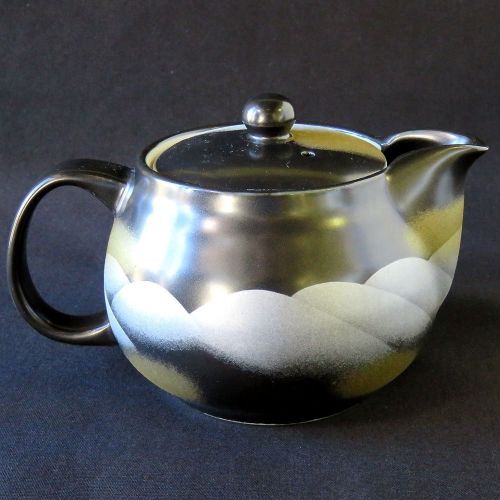  Kutani pottery teapot pot mountain range (with tea strainer)