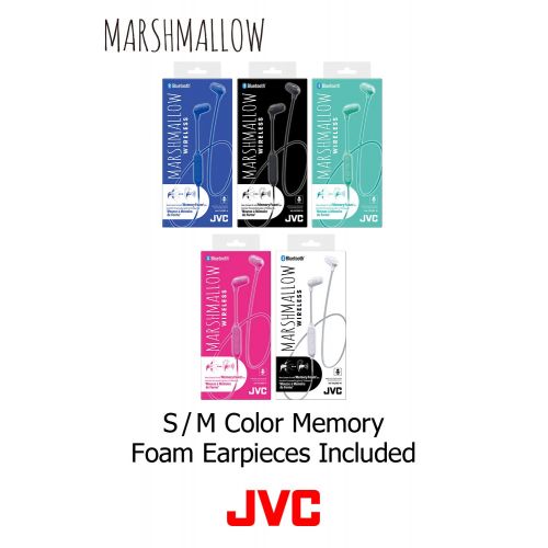  JVC Wireless Memory Foam Earbud Marshmallow Wireless Memory Foam Earbud, Black (HAFX29BTB)