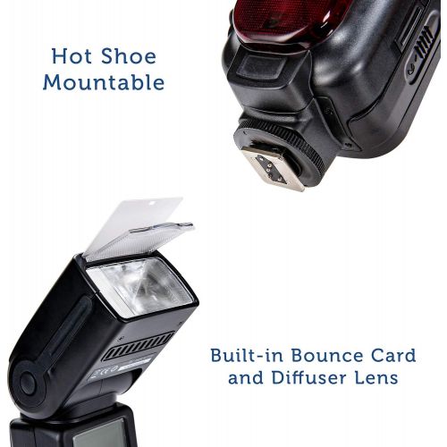 폴라로이드 Polaroid Professional Hot Shoe Flash For All Nikon DSLR Cameras, Wireless & TTL With LCD Display