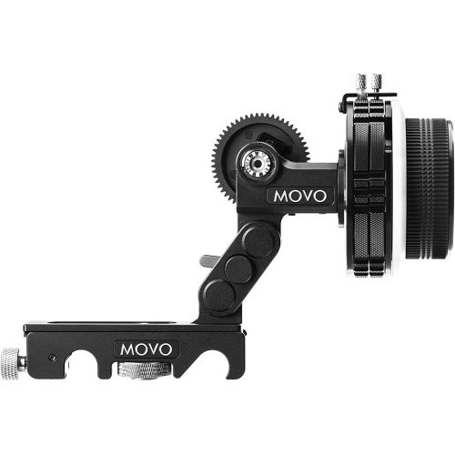 Movo DSLR Filming Bundle with Precision Follow Focus System with Hard Stops & Camera Cage with Top Handle, Shoe Mount and 15mm Rods