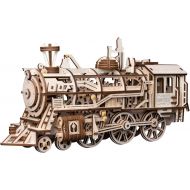 [아마존핫딜][아마존 핫딜] ROBOTIME 3D Assembly Wooden Puzzle Laser-Cut Locomotive Kit Mechanical Gears Toy Brain Teaser Games Best Birthday Gifts for Engineer Husband & Boyfriend & Teen Boys & Adults