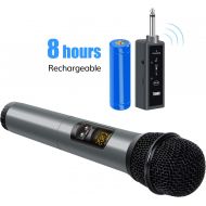 [아마존 핫딜]  [아마존핫딜]TONOR UHF Wireless Microphone Handheld Mic with Bluetooth Receiver 1/4 Output for Conference/Weddings/Church/Stage/Party/Karaoke, 80ft