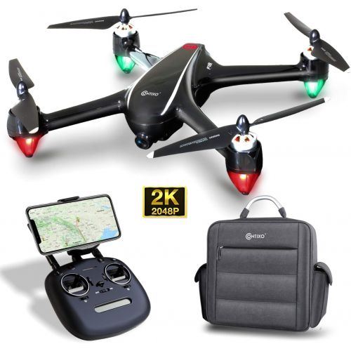  Contixo F18 RC Quadcopter Drone | 1080p WiFi HD Camera Live Video Photos Photography Altitude Hold RTH GPS FPV Brushless Motors for Adults Beginners + Free Carrying Backpack ($50 V