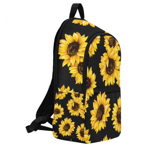 InterestPrint Custom Summer Sunflower Pttern Casual Backpack School Bag Travel Daypack Gift