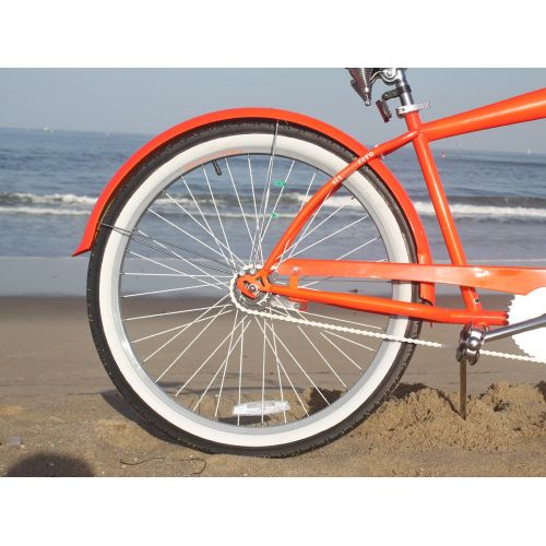  Sixthreezero sixthreezero Mens In The Barrel Beach Cruiser Bicycle, 26 Wheels 18 Extended Frame