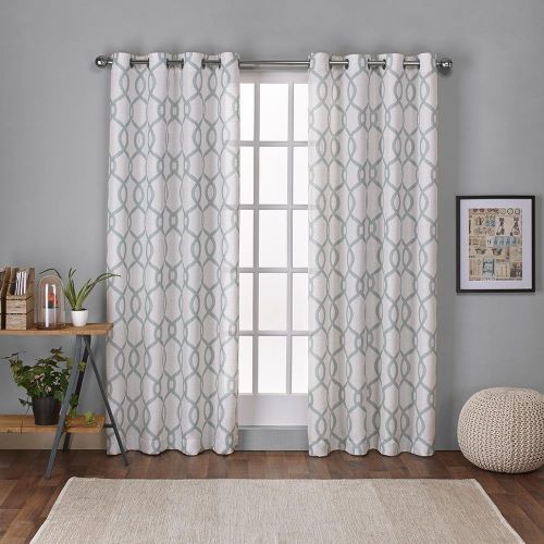  Exclusive Home Curtains Exclusive Home Kochi Linen Blend Grommet Top Curtain Panel Pair, Dove Grey, 52x108, 2 Piece