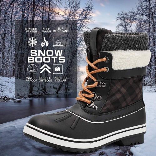  [아마존 핫딜] [아마존핫딜]ALEADER Womens Fashion Waterproof Winter Snow Boots