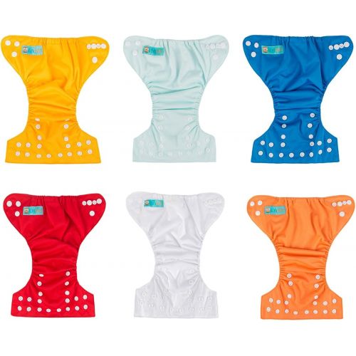  ALVABABY Newborn Cloth Diapers Pocket for Less Than 12pounds Cloth Diaper Nappy 6pcs + 12 Inserts 6SVB03