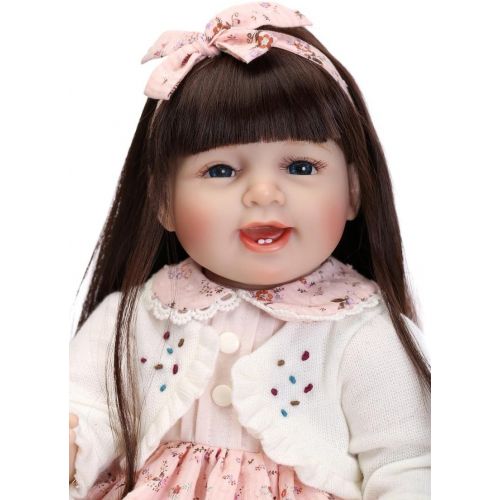  Lilith Girl Lifelike Reborn Toddler Soft Silicone 22 inch 55cm Baby Doll Vinyl Real Looking Newborn Babies Accessories