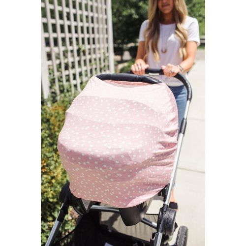  Baby Car Seat Cover Canopy and Nursing Cover Multi-Use Stretchy 5 in 1 GiftLucy by Copper Pearl