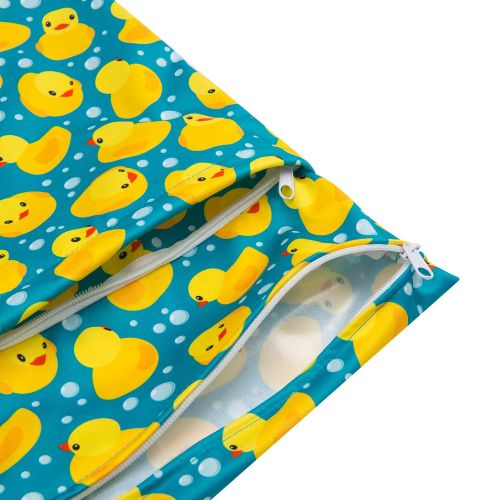  [아마존베스트]ALVABABY 2pcs Cloth Diaper WetDry Bags| Reusable with Two Zippered Pockets|Travel, Beach, Pool, Daycare, Soiled Baby Items,Yoga，Gym Bag for Swimsuits or Wet Clothes L114117