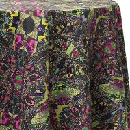 Ultimate Textile Caleidoscopio 60-Inch Round Tablecloth - Fits Tables Smaller Than 60-Inches in Diameter