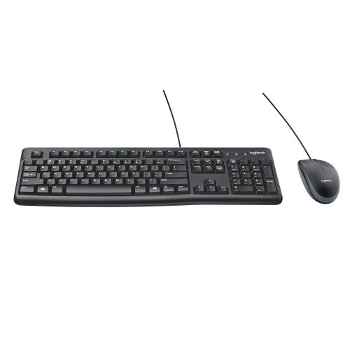 로지텍 Logitech Desktop MK120 Durable, Comfortable, USB Mouse and keyboard Combo