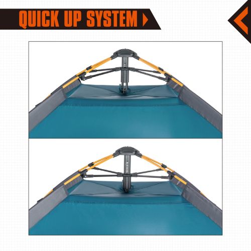  Amagoing KingCamp Beach Sun Shelter UPF 50+ Family Camping Tent for 4-Person with Detachable Three Side Walls