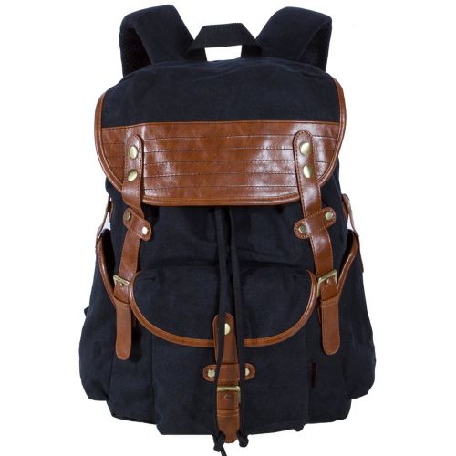  Leaper Casual Canvas Backpack School Bag Travel Daypack